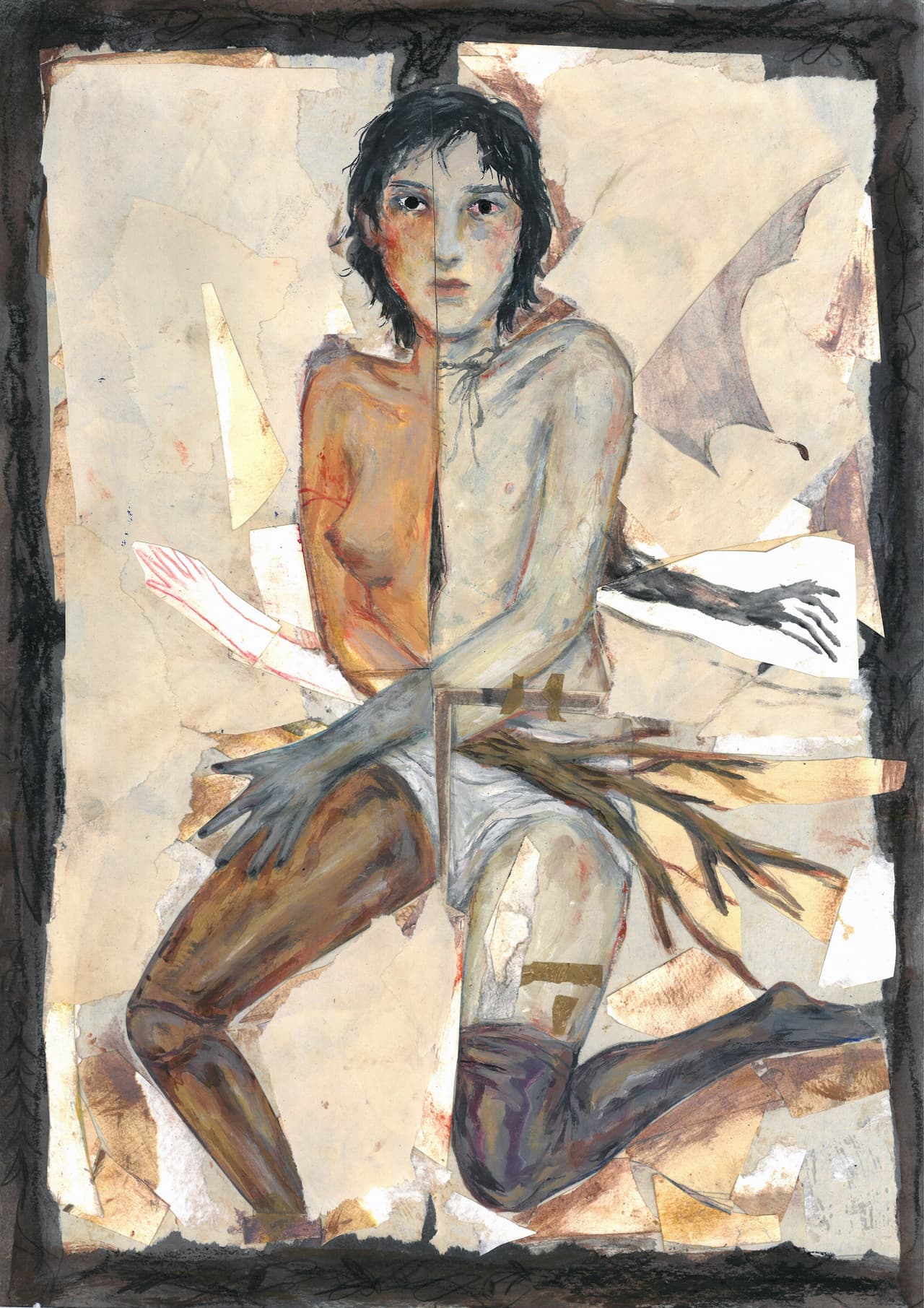 Paper doll from a kiosk near the school
