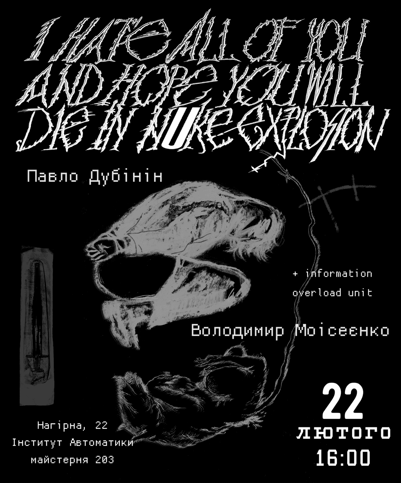 I hate all of you and hope you will die in nuke explosion — poster